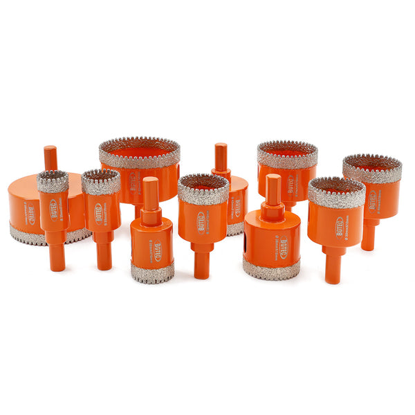 BGTEC Diamond Core Bits 20-65mm Drilling for Ceramic Marble Triangle Shank