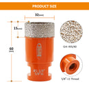 Diamond Core Bit 1pcs 20-125mm Porcelain Tile Ceramic Marble Granite Vacuum Brazed Drilling Bit 5/8-11 Thread