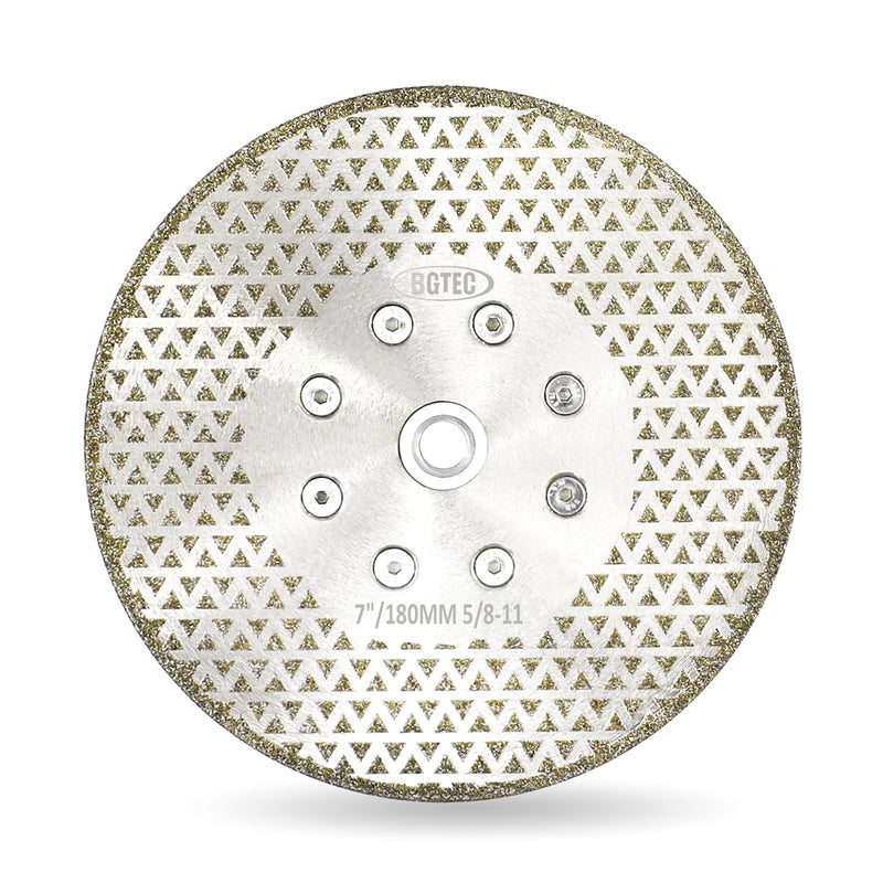 BGTEC Diamond Cutting Grinding Discs Electroplated Double Side Diamond Blade for Granite Marble Procelain Ceramic Tile Quartz