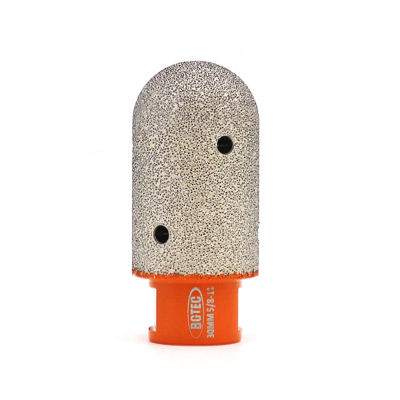 BGTEC Vacuum Brazed Diamond Finger Bits with 5/8-11 or M14 Thread Enlarge Shape Round Bevel Existing Holes Dia 10/15/20/25/30/35mm