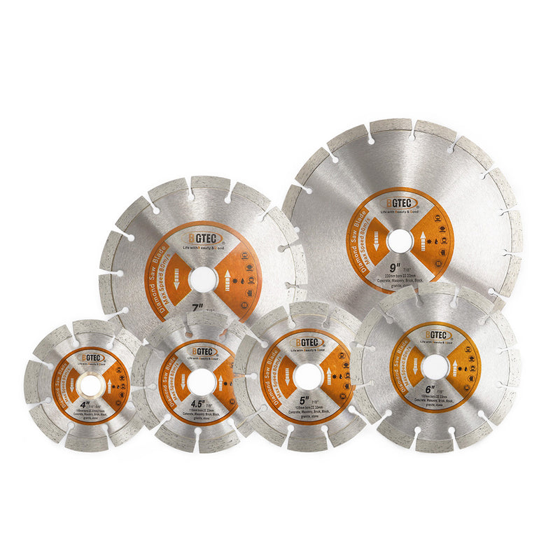KHK Diamond Saw Blade – Multiple Sizes 4″ To 10″ – Segmented Rim – Cut Concrete, Brick, Stone