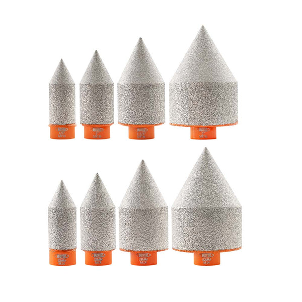 BGTEC Diamond Finger Chamfering Milling Bits for Tile Porcelain Ceramic Granite Marble with M14 or 5/8-11 Thread