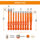 Diamond Drill Bits 10pcs 6-12mm Core Bit+Cross Hole Opener Ceramic Quick-fit Shank