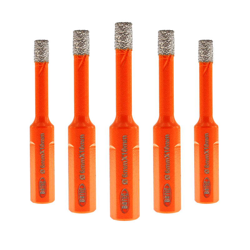 BGTEC Diamond Triangle Shank Drill Core Bits for Tile Ceramic Marble Masonry Brick Granite Dia 6-65mm