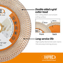 BGTEC Diamond Double-sided X Mesh Saw Blade for Tile Ceramic Marble Stone Dia 4''/4.5''/5'' Bore 22.23mm