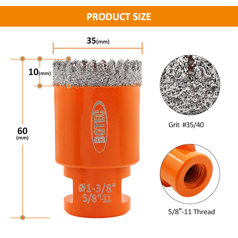 Diamond Drilling Core Bits 19-102mm 5/8-11 Thread For Porcelain Tile Hole Saw