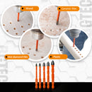 BGTEC 5pcs/set or 10pcs/set Cross Carbide Drill Bit Set Quick-fit Shank for Wood Plastic PVC Masonry Concrete