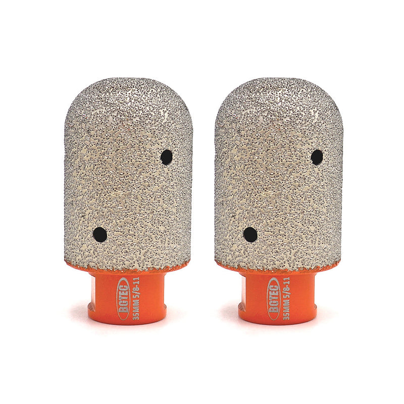 BGTEC Vacuum Brazed Diamond Finger Bits with 5/8-11 or M14 Thread Enlarge Shape Round Bevel Existing Holes Dia 10/15/20/25/30/35mm