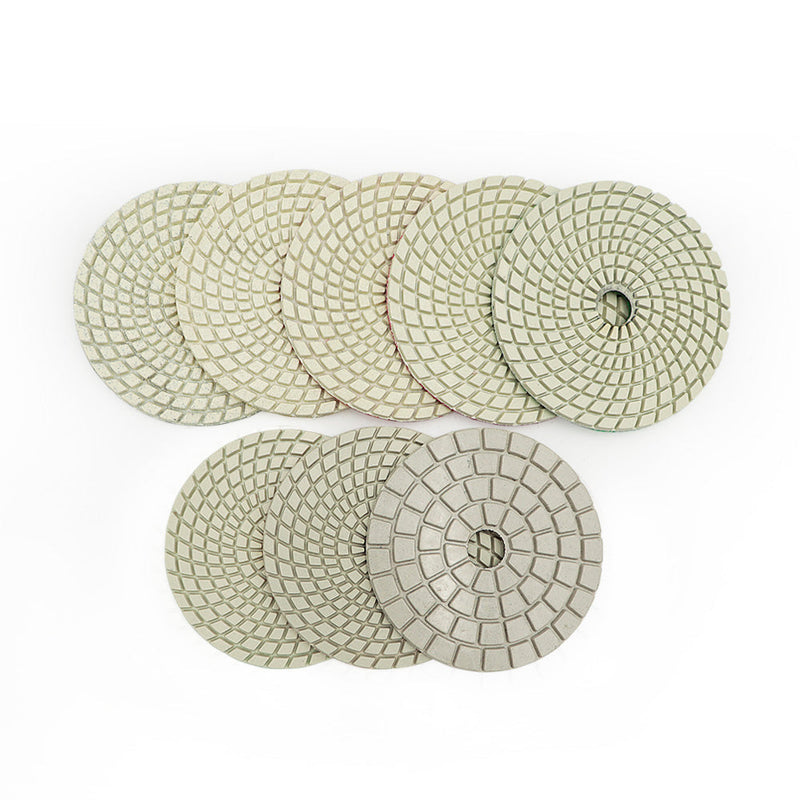 BGTEC 4 Inch Wet Diamond Polishing Pads Set for Granite Marble Stone Quartz Tiles