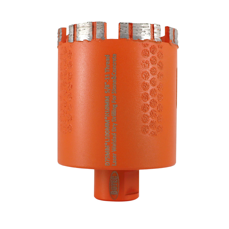 BGTEC Welded Diamond Drill Core Bits with 5/8-11 Thread for Marble Stone Concrete Dia 20-100mm