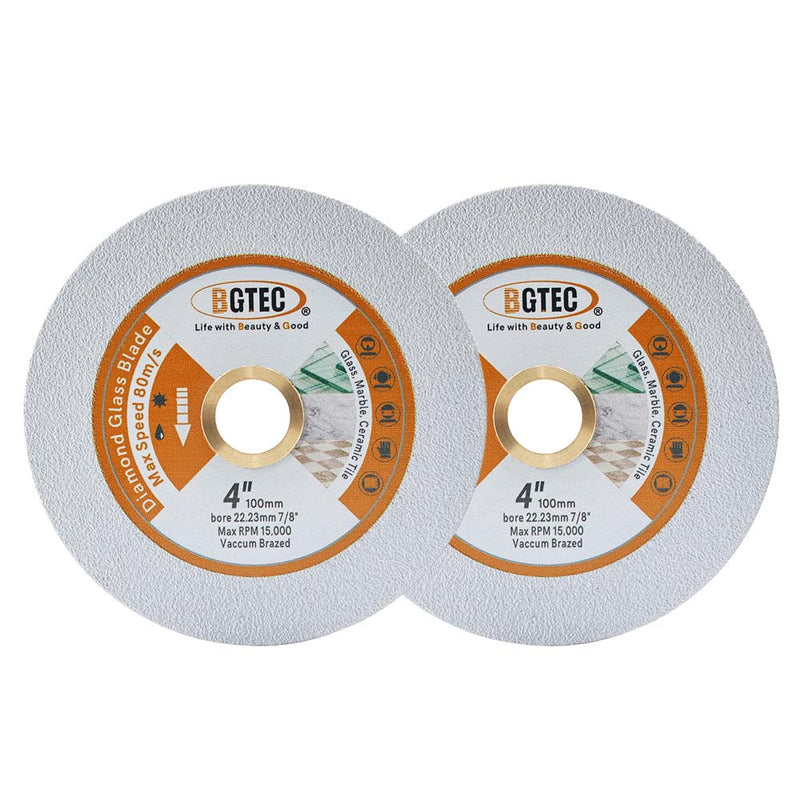 BGTEC Diamond Glass Cutting Disc 2/3/5pcs 3"/4"/4.5"/5" Glass Jade Crystal Ceramic Tile Marble Saw Blade