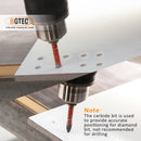 BGTEC Diamond Drill Bits 10pcs/Box Dia 6mm Core Bit+6mm Cross Hole Opener for Ceramic Tile Brick Wood Glass PVC Hole Saw Set Round Shank