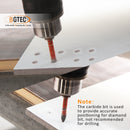 BGTEC Diamond Drill Bits 10pcs/Box Dia 6mm Core Bit+6mm Cross Hole Opener for Ceramic Tile Brick Wood Glass PVC Hole Saw Set Round Shank