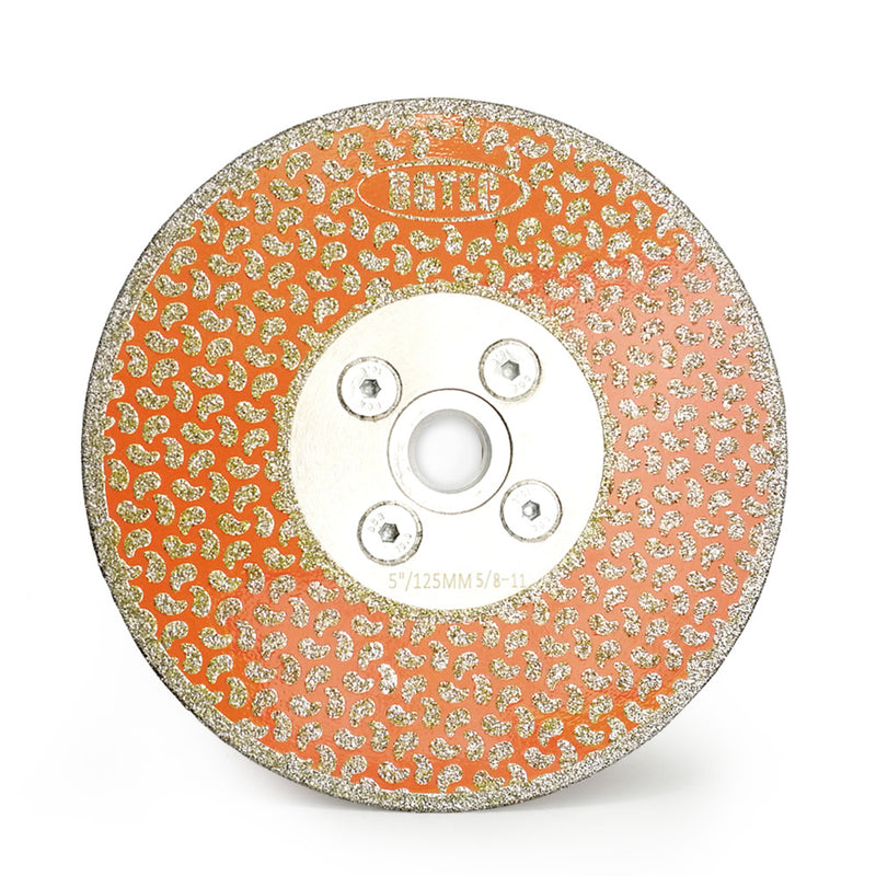 BGTEC Electroplated Single Side Coated Diamond Blade with 5/8-11 or M14 Flange for Granite Marble Size 4''/4.5''/5''/7''/9'