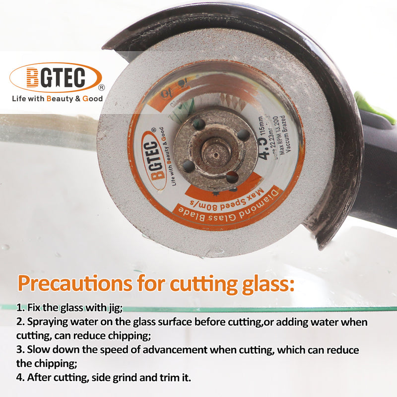 BGTEC Diamond Glass Cutting Disc 2/3/5pcs 3"/4"/4.5"/5" Glass Jade Crystal Ceramic Tile Marble Saw Blade