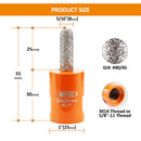 BGTEC Finger Milling Bits 1/2pcs Martar Masonry Brick Vacuum Brazed  Hole Saw M14 or 5/8-11 or Round Thread