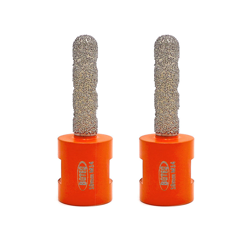 BGTEC Vacuum Brazed Diamond Finger Bits with 5/8-11 or M14 Thread Enlarge Shape Round Bevel Existing Holes Dia 10/15/20/25/30/35mm