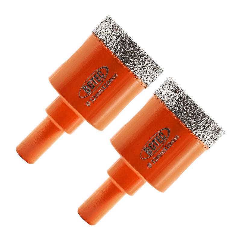 BGTEC Diamond Drill Bit Round Shank 1/2pcs 20/25/32/35mm for Ceramie Tile Granite Marble Concrete Vaccum Brazed Hole Saw