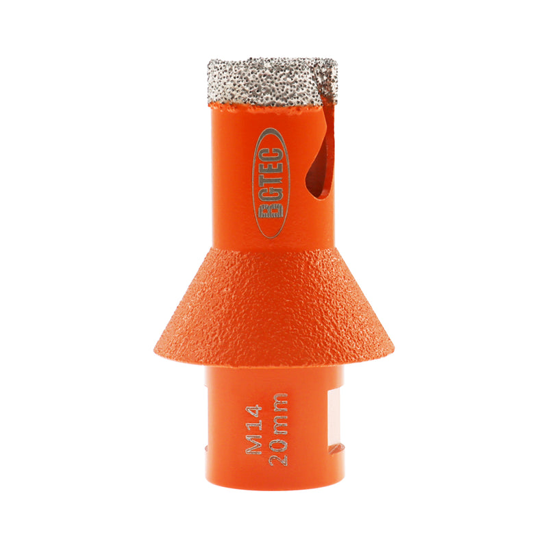 BGTEC Diamond Chamfer Drill Bits with 5/8-11 or M14 Thread for Tile Ceramic Marble Granite Dia 20/25/35mm