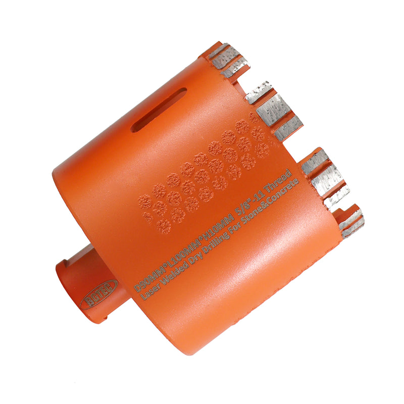 BGTEC Welded Diamond Drill Core Bits with 5/8-11 Thread for Marble Stone Concrete Dia 20-100mm