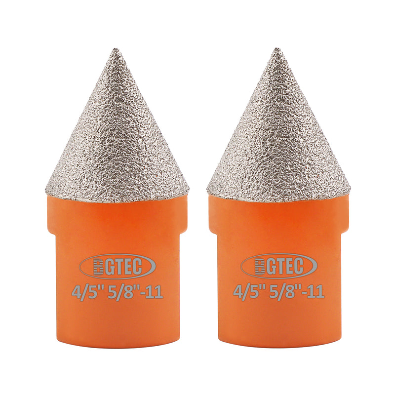 BGTEC Diamond Beveling Chamfer Bit 5/8-11 or M14 Thread for Existing Holes Enlarging Shaping Trimming Tile Marble Granite Ceramic for Angle Grinder Dia 20/35/50/75MM