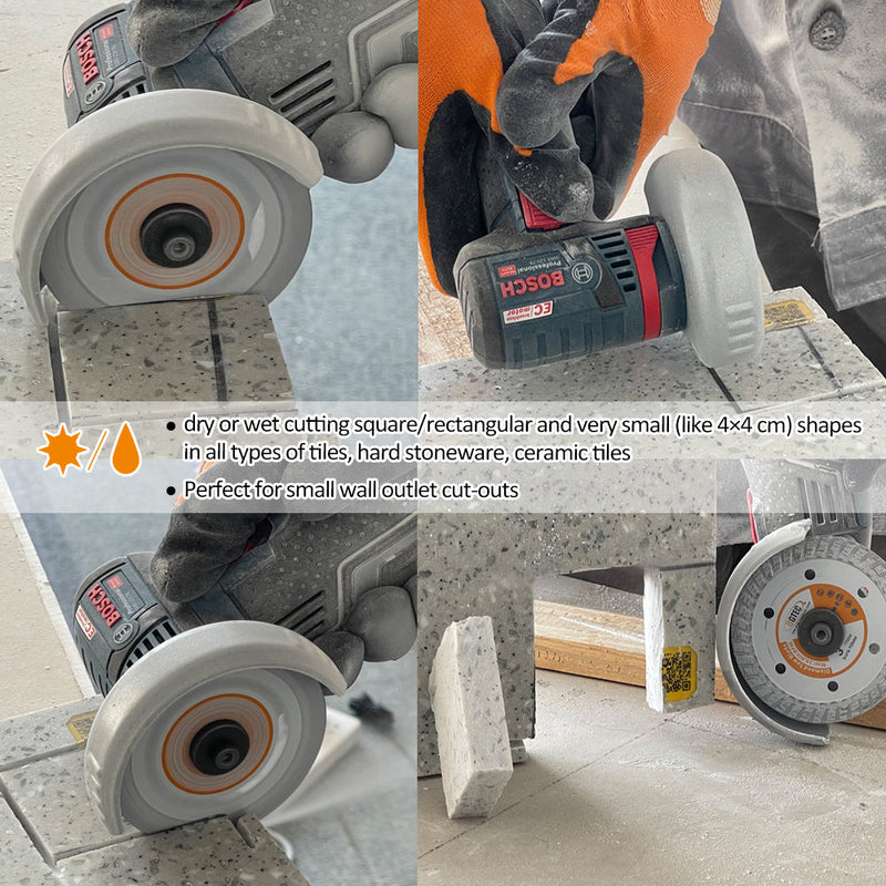 BGTEC Diamond Hot Pressed Granite Concrete Turbo Blade for Granite Marble Concrete Masonry Size 3''/75mm