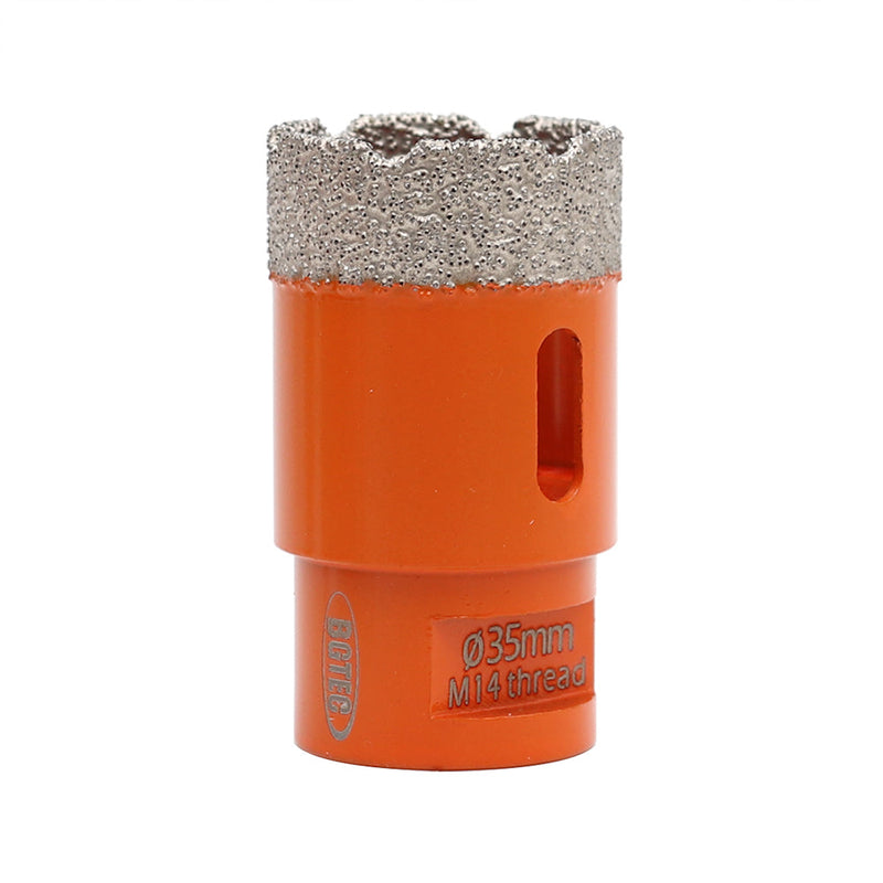 BGTEC Dry Diamond Core Drill Bits with 5/8-11 or M14 Thread for Porcelain Tile Granite Marble Stone Masonry 6mm to 100mm