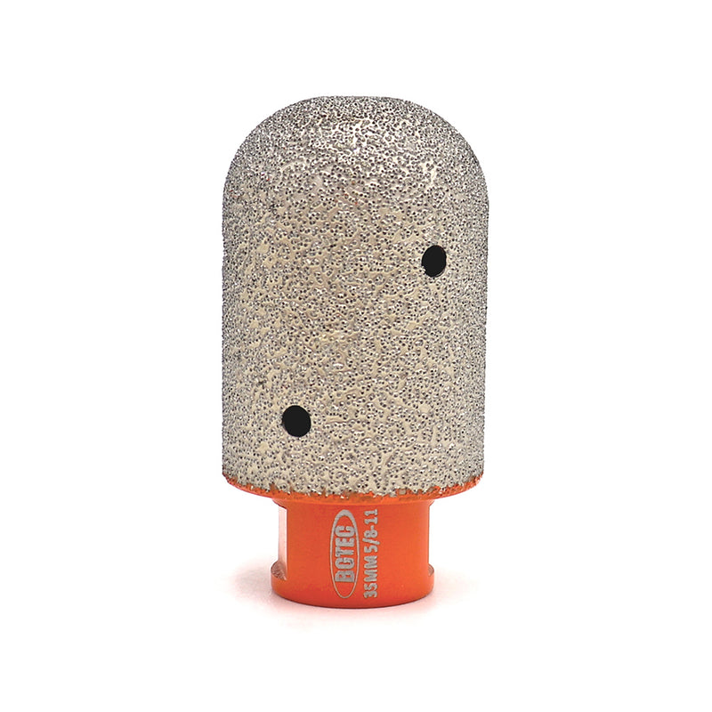 BGTEC Vacuum Brazed Diamond Finger Bits with 5/8-11 or M14 Thread Enlarge Shape Round Bevel Existing Holes Dia 10/15/20/25/30/35mm