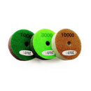 BGTEC Diamond Sponge Polishing Pads 3pcs Dia 3''/80MM or 4''/100MM for Softer Stones Marble Sandstone