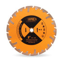 BGTEC 1pc 230mm Diamond Cutting Disc with Portection Teeth for Granite Marble Concrete Masonry