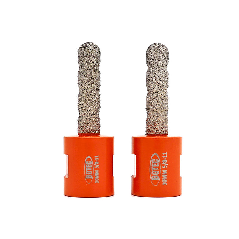 BGTEC Vacuum Brazed Diamond Finger Bits with 5/8-11 or M14 Thread Enlarge Shape Round Bevel Existing Holes Dia 10/15/20/25/30/35mm