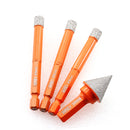 BGTEC Diamond Dry Drilling Bits  4pcs/set 8/8/8mm Core Bits+20mm Chamfer Bit for Marble Porcelain Ceramic Tile Granite  Quick-Fit Shank