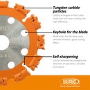 BGTEC Diamond Root Cutting Disc 1/2/5 pcs Dia 5"/125mm for Root Trunk Wood Plastic Hard Rubber Vacuun Brazed Saw Blades