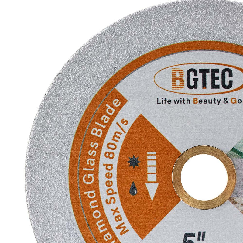 BGTEC Diamond Glass Cutting Disc 2/3/5pcs 3"/4"/4.5"/5" Glass Jade Crystal Ceramic Tile Marble Saw Blade