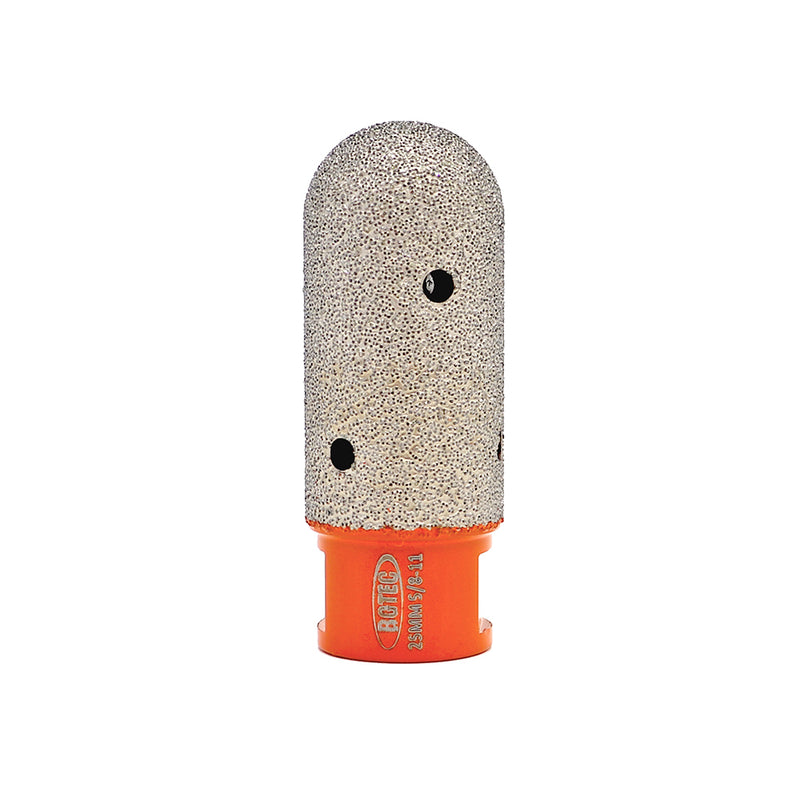 BGTEC Vacuum Brazed Diamond Finger Bits with 5/8-11 or M14 Thread Enlarge Shape Round Bevel Existing Holes Dia 10/15/20/25/30/35mm