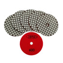 BGTEC 4 Inch Dry Diamond Polishing Pads Set, Pads Kit Grit 30 to Grit 3000 for Granite Marble Stone Quartz Tiles Concrete Floor Edges Countertop Polishing