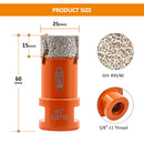Diamond Core Bit 1pcs 20-125mm Porcelain Tile Ceramic Marble Granite Vacuum Brazed Drilling Bit 5/8-11 Thread