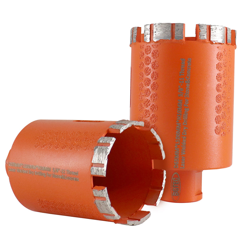 BGTEC Welded Diamond Drill Core Bits with 5/8-11 Thread for Marble Stone Concrete Dia 20-100mm