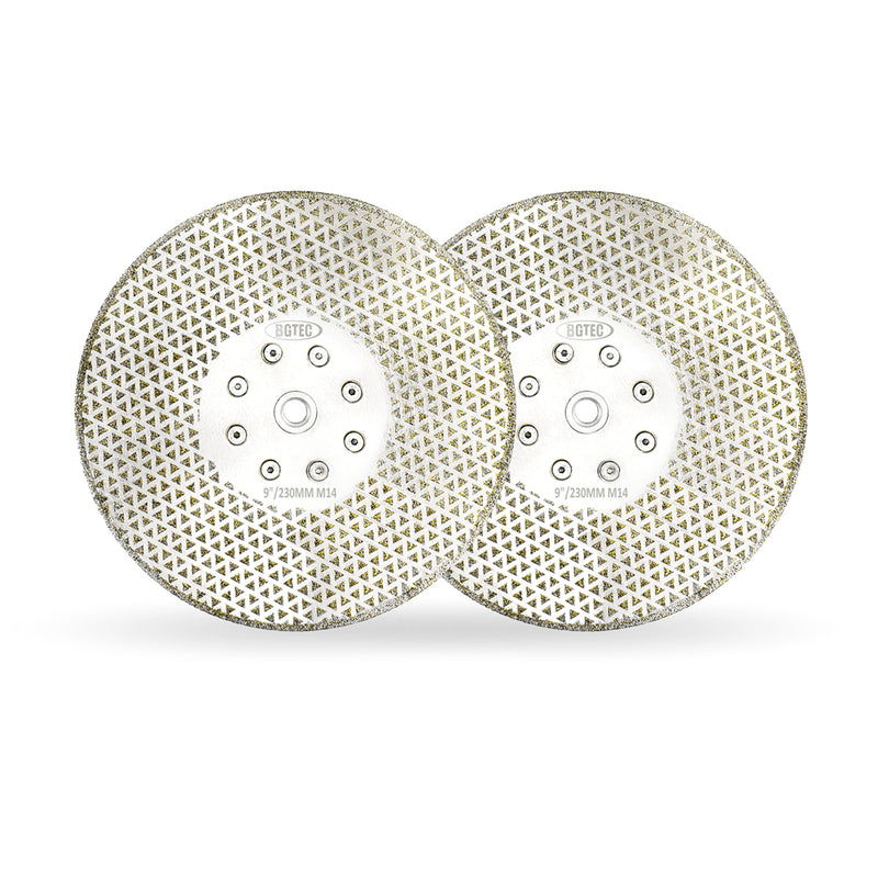 BGTEC Diamond Cutting Grinding Discs Electroplated Double Side Diamond Blade for Granite Marble Procelain Ceramic Tile Quartz