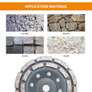 BGTEC Diamond Turbo Row Grinding Cup Wheel with 5/8-11 thread for Angel Grinder Granite Stone Marble Masonry Dia 4''/4.5''/5''/7''