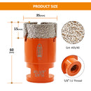 Diamond Core Bit 1pcs 20-125mm Porcelain Tile Ceramic Marble Granite Vacuum Brazed Drilling Bit 5/8-11 Thread