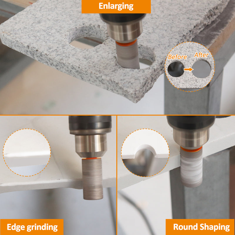 BGTEC Diamond Finger Milling Bits 1/2pcs 10/15/20/25mm Enlarging Shaping Trimming in Tile Porcelain Ceramic Granite Marble Hex Shank