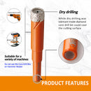 BGTEC 10pcs/set 8mm Diamond Dry drilling bits Round shank Ceramie Tile Granite Vacuum Brazed Hole Saw