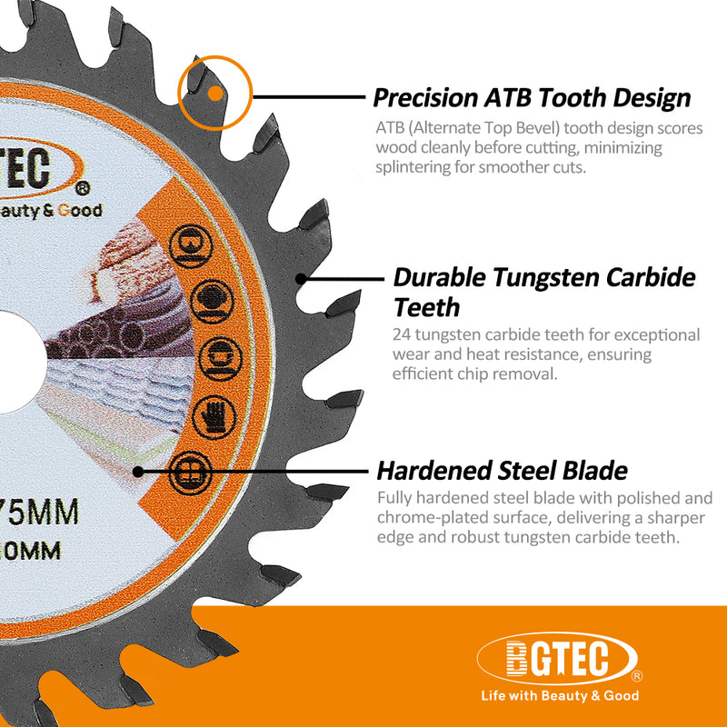 3''TCT Saw Blade Carbide Cutting of Wood Plastics PVC