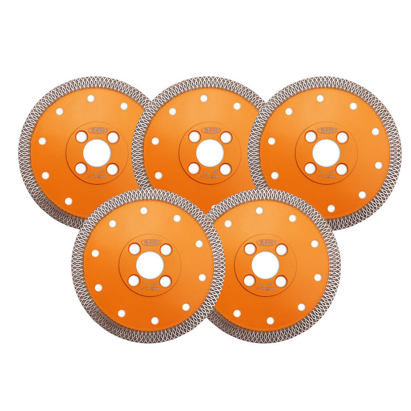 BGTEC Hot Pressed X Mesh Turbo Diamond Saw Blade Cutting Disc for Ceramic Tile Marble Granite Size 4''/4.5''/5'' Bore 22.23MM