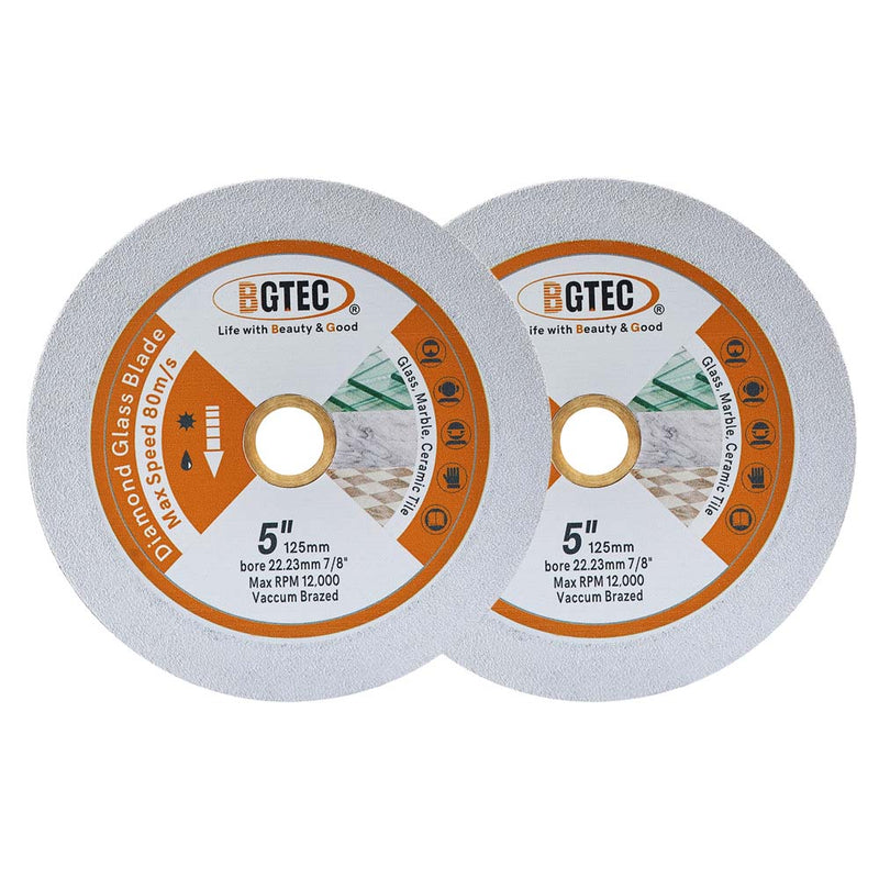 BGTEC Diamond Glass Cutting Disc 2/3/5pcs 3"/4"/4.5"/5" Glass Jade Crystal Ceramic Tile Marble Saw Blade