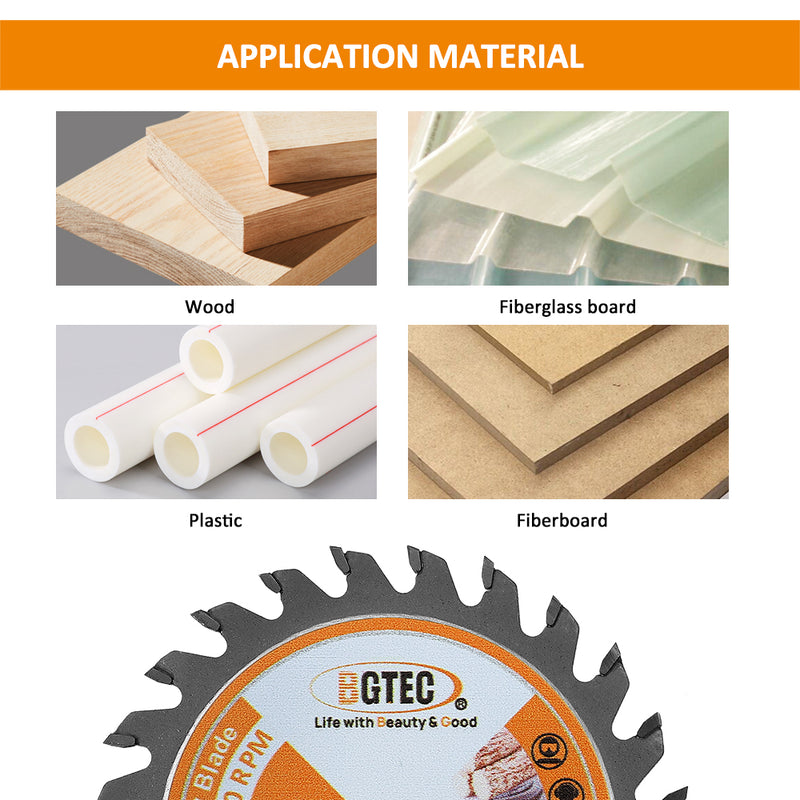 3''TCT Saw Blade Carbide Cutting of Wood Plastics PVC