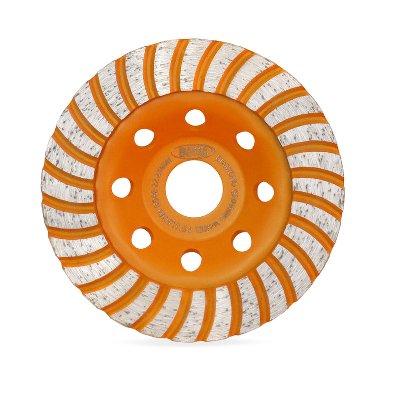 BGTEC Diamond Turbo Row Grinding Cup Wheel for Polishing Concrete Marble Granite Stone Grinder Plate Dia 4''/4.5''/5''/7"