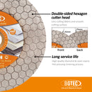 BGTEC Diamond Cutting Grinding Disc Double-sided Saw Blade for for Tile Procelain Ceramic Granite Marble Stone Dia 4"/4.5''/5''