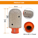 BGTEC Vacuum Brazed Diamond Finger Bits with 5/8-11 or M14 Thread Enlarge Shape Round Bevel Existing Holes Dia 10/15/20/25/30/35mm